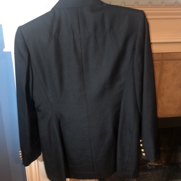 Talbots size 2 petite double breasted black blazer with gold buttons‎ - Picture 5 of 7